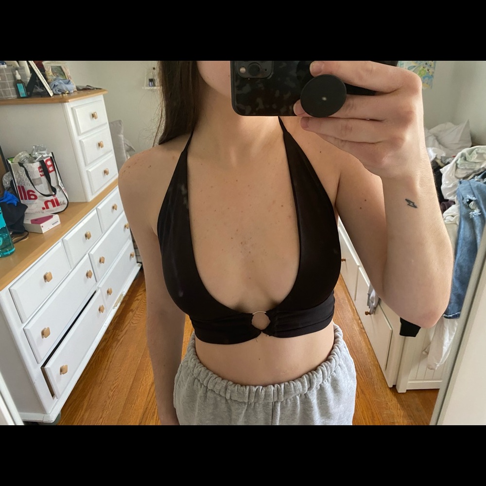 shein tie halter top